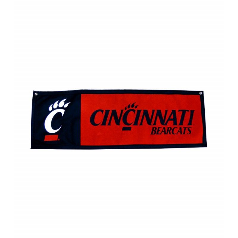 Red and Black 12x36 Cincinnati Bearcats Pennant