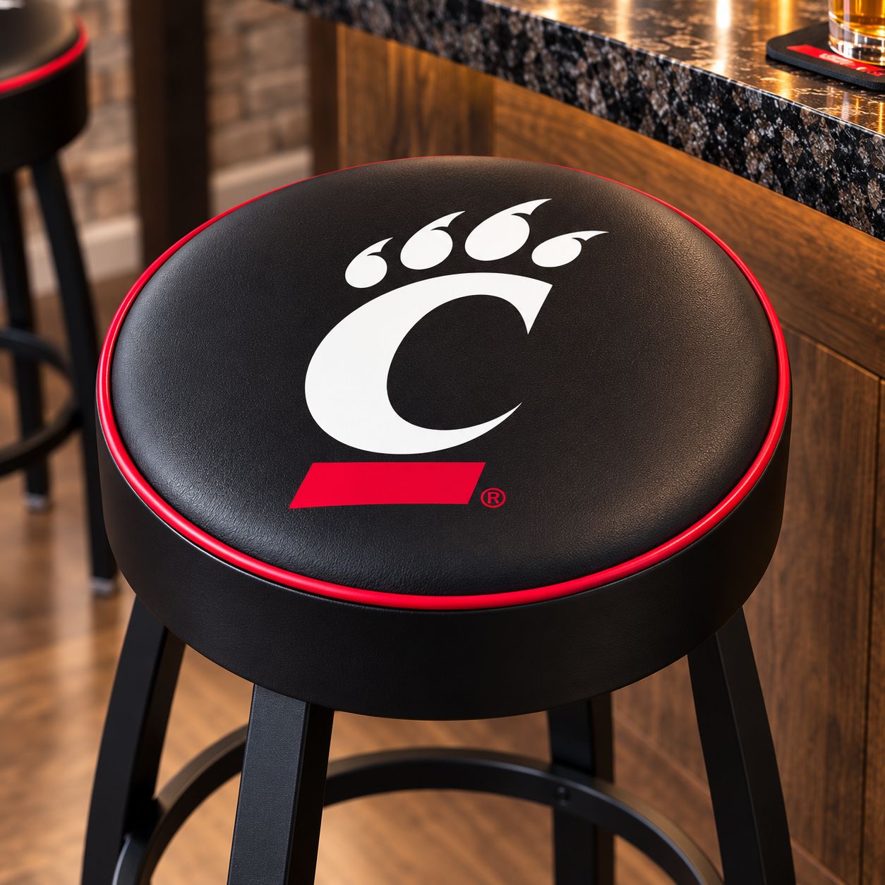 University of Cincinnati Bearcats C-Paw Classic Traditional Bar Stool