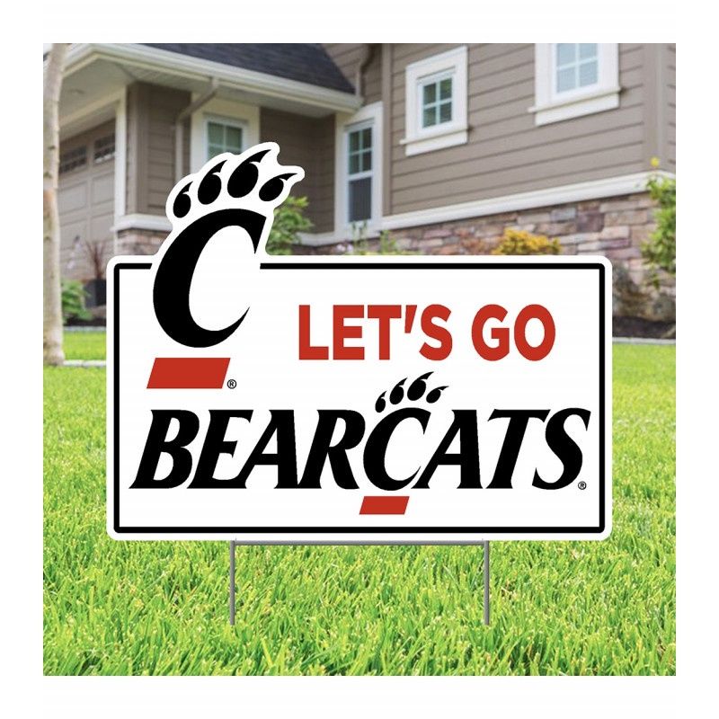 Let's Go Bearcats 16x20 Lawn Sign