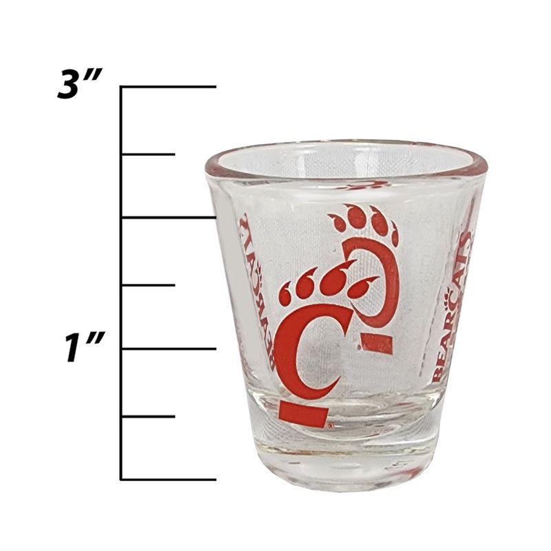Logo Cincinnati Bearcats Red C-Paw Shot Glass