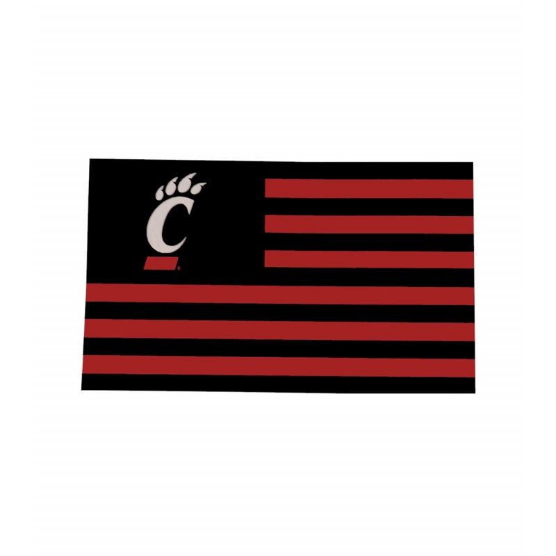 Silk Screened Striped Bearcat Flag