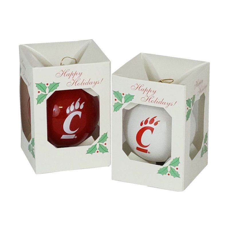 Spirit University of Cincinnati C-Paw Ornament 2 Pack