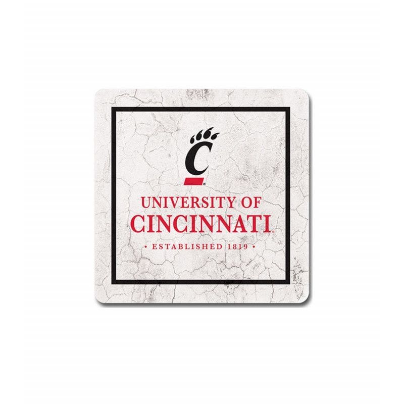 University of Cincinnati White Ceramic Coaster