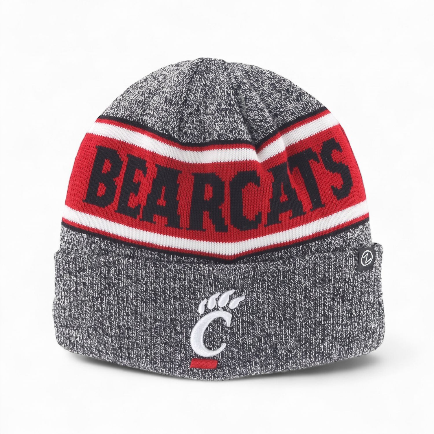 Cincinnati Bearcats Striped C-Paw Cuffed Beanie