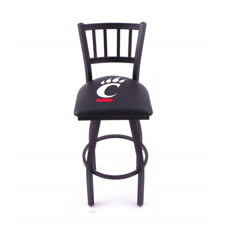 University of Cincinnati Bearcats C-Paw Logo Contessa 2 Bar Stool, Size: 25"