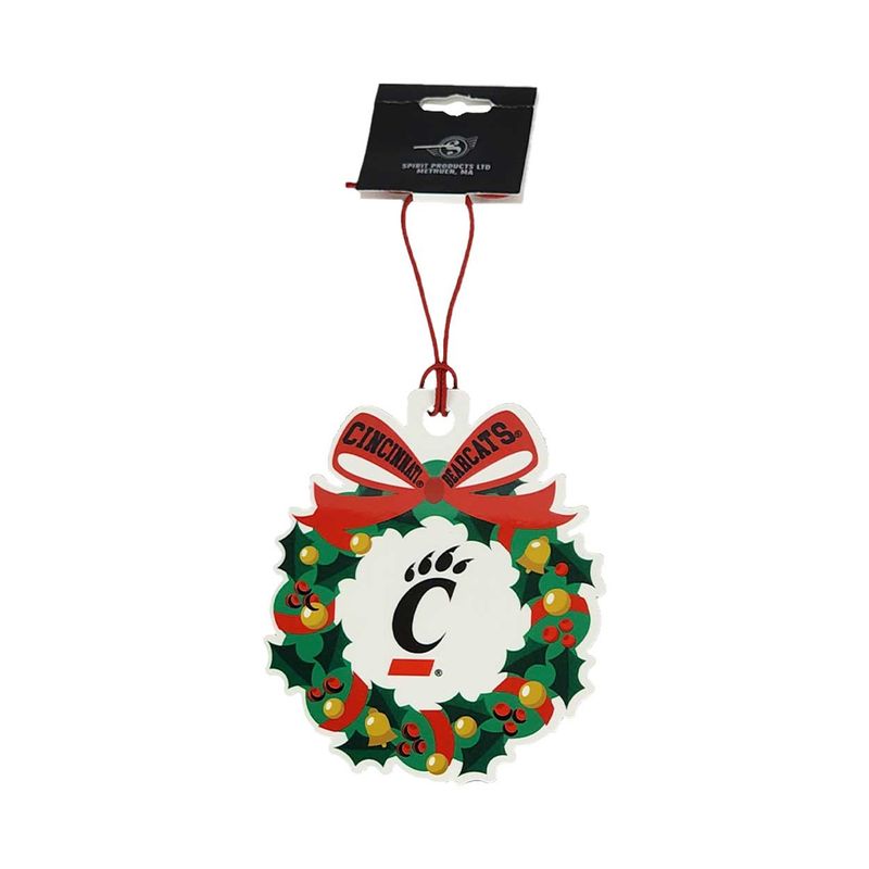 Spirit Cincinnati Wreath Wood Ornament