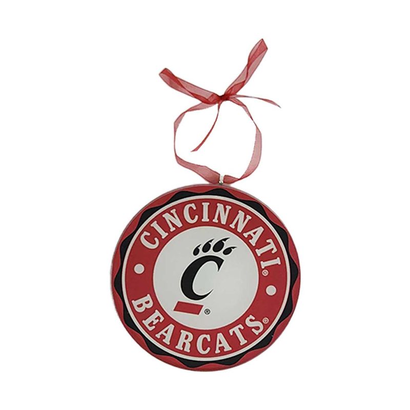 Spirit Cincinnati Bearcats Round Glass Ornament