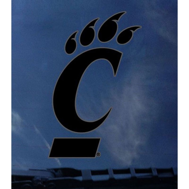 Tonal Black Over Black C-Paw Decal 3.75x5.5in