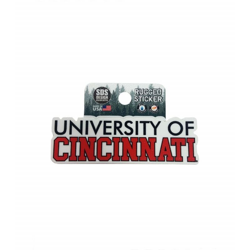 University of Cincinnati Stack Rugged Sticker