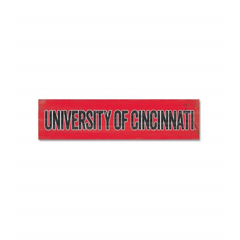 University of Cincinnati Red Wooden Plank Magnet