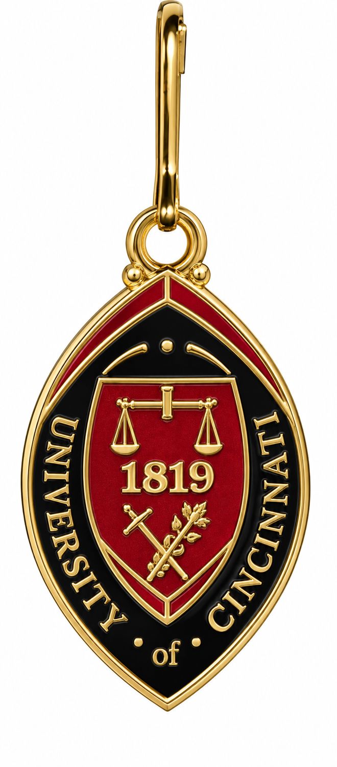 University of Cincinnati Graduation Gown Zipper Pull