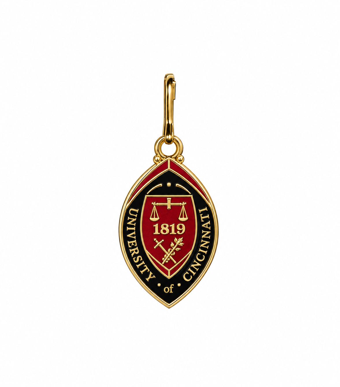 University of Cincinnati Graduation Gown Zipper Pull