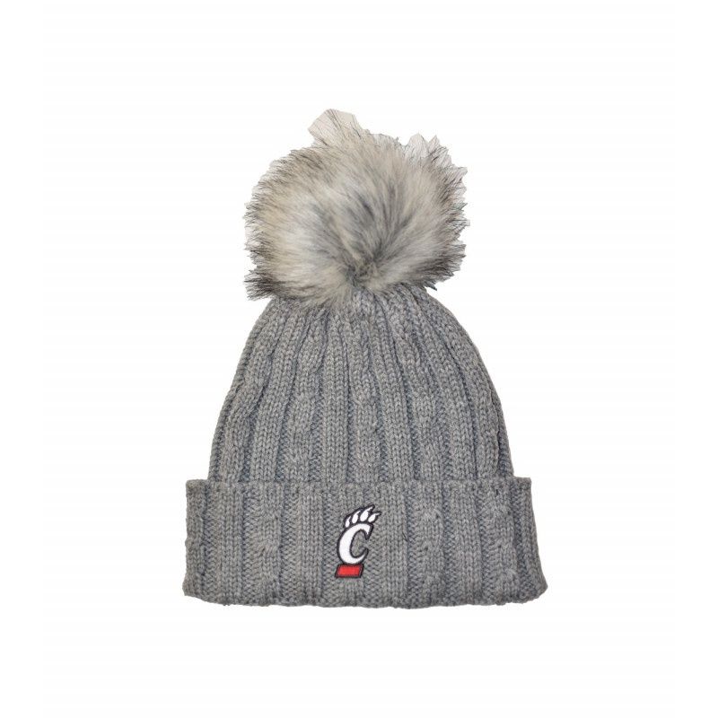 Women's Grey Cincinnati Bearcats Winter Pom Hat