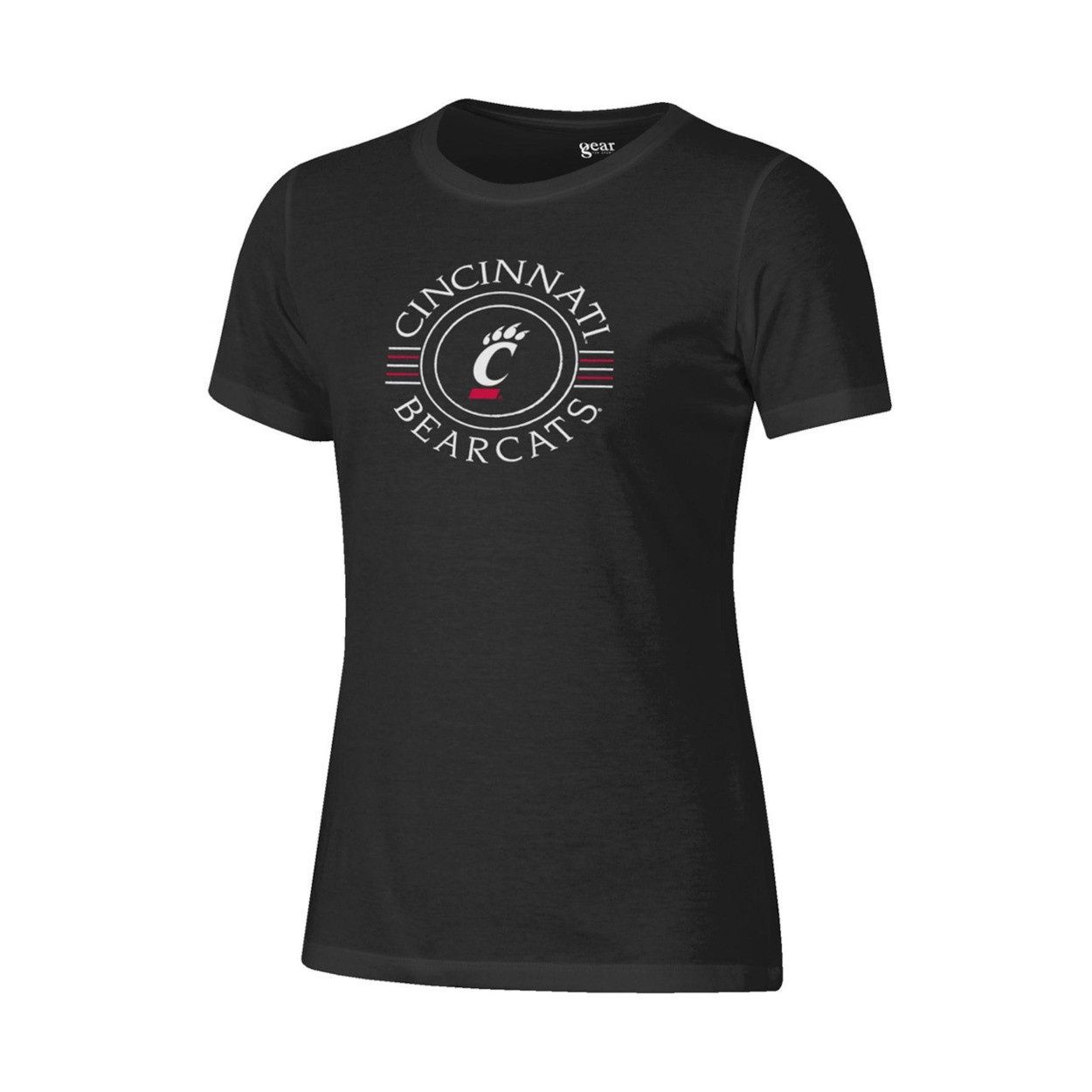 Gear for Sports Cincinnati Women's Circle Black Tee, Size: 2XL