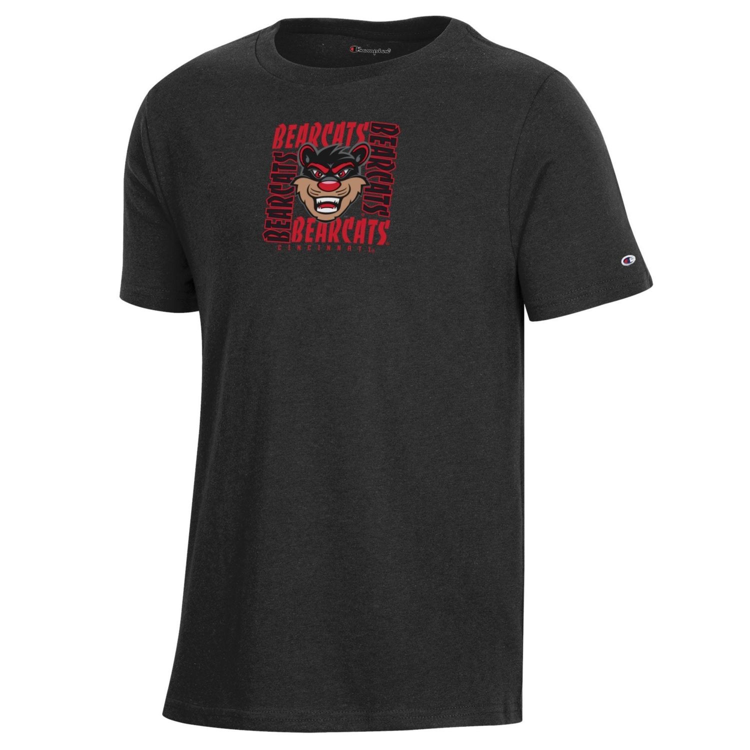 Youth Black Tee with Square Imprint, Size: YS