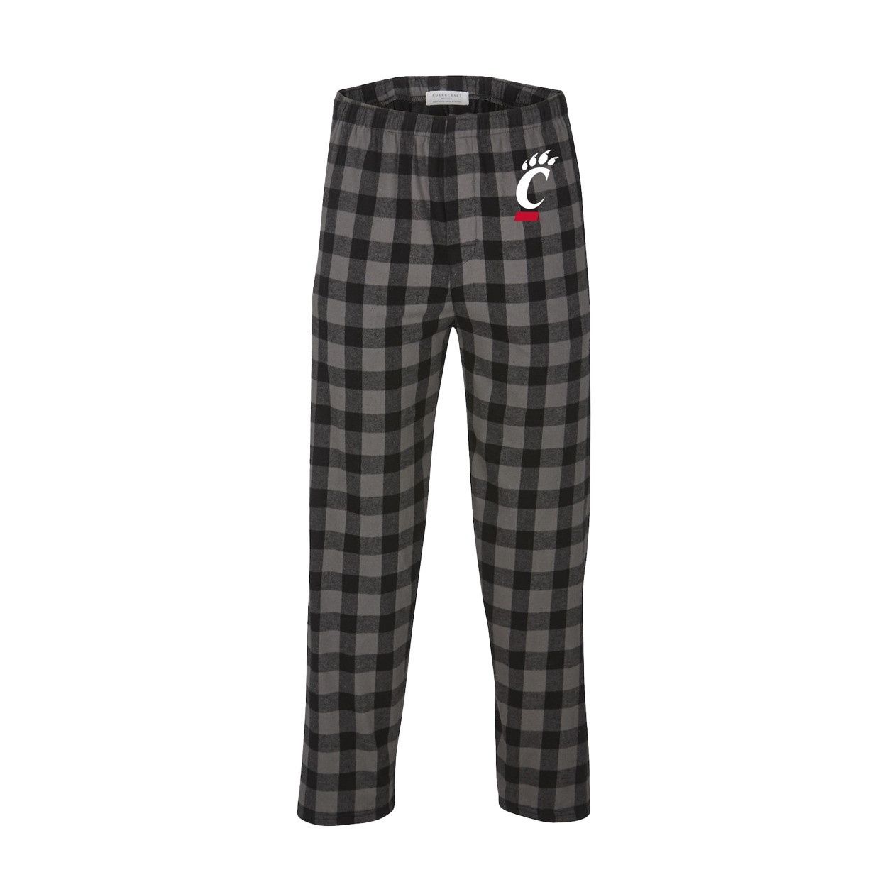 Boxercraft Cincinnati Charcoal Plaid Harley Flannel Pants, Size: XS