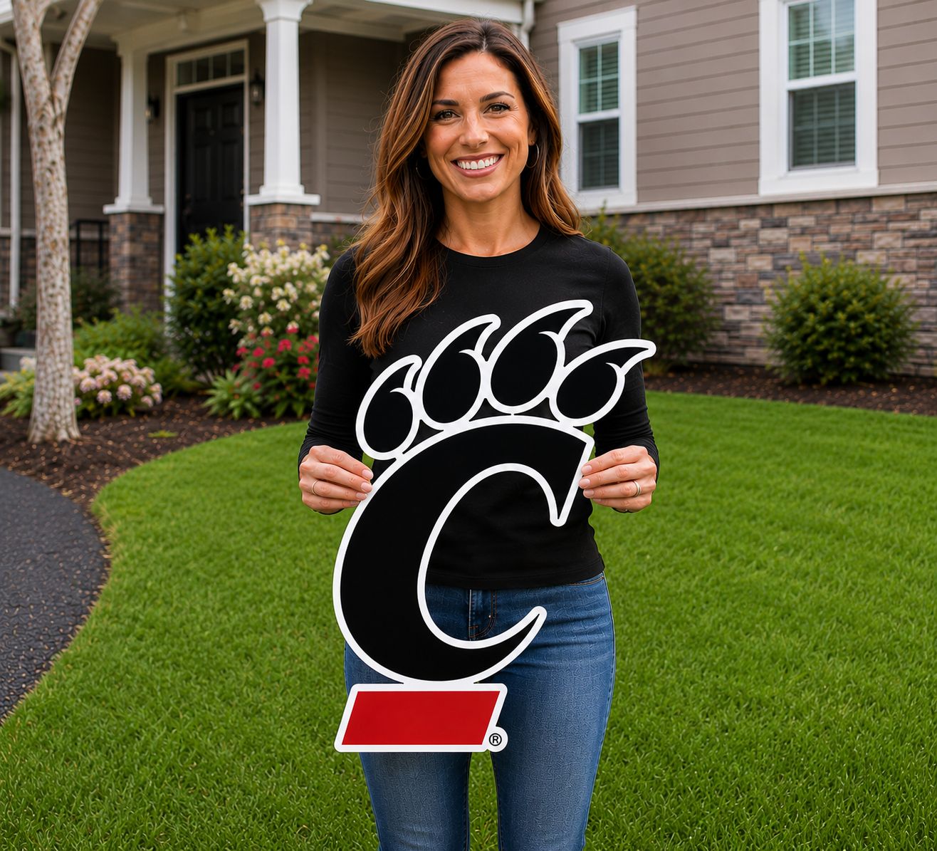 University of Cincinnati C-Paw Lawn Sign DS