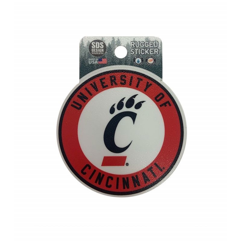 University of Cincinnati Circle Rugged Sticker