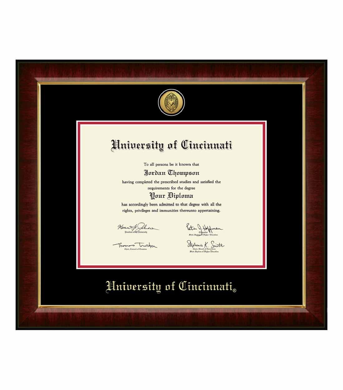 University of Cincinnati Gold Medallion Murano Frame 5