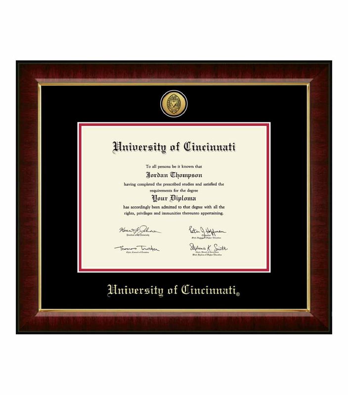 University of Cincinnati Gold Medallion Murano Frame 5