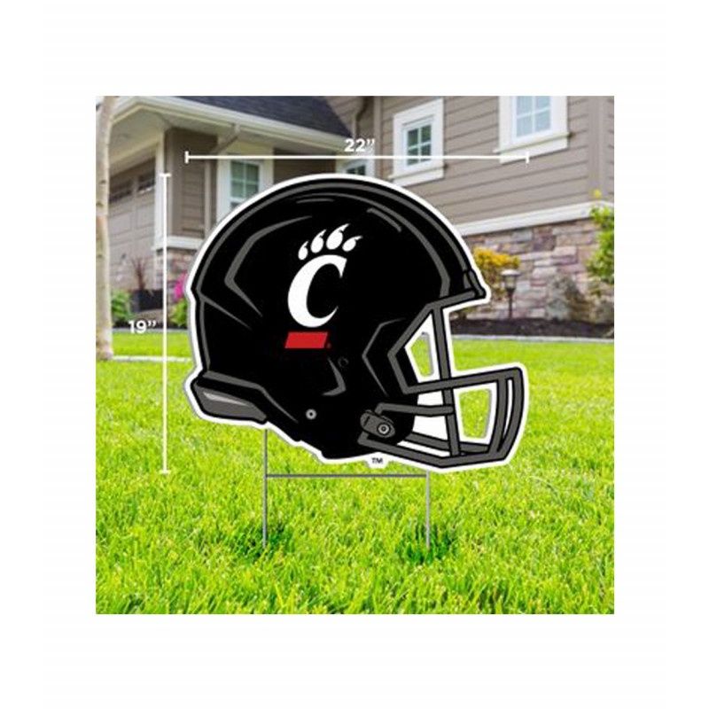 University of Cincinnati Football Helmet Lawn Sign DS