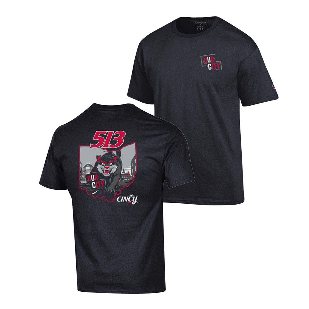 Cincinnati Bearcats Champion 513 Our City T-shirt, Size: 2XL