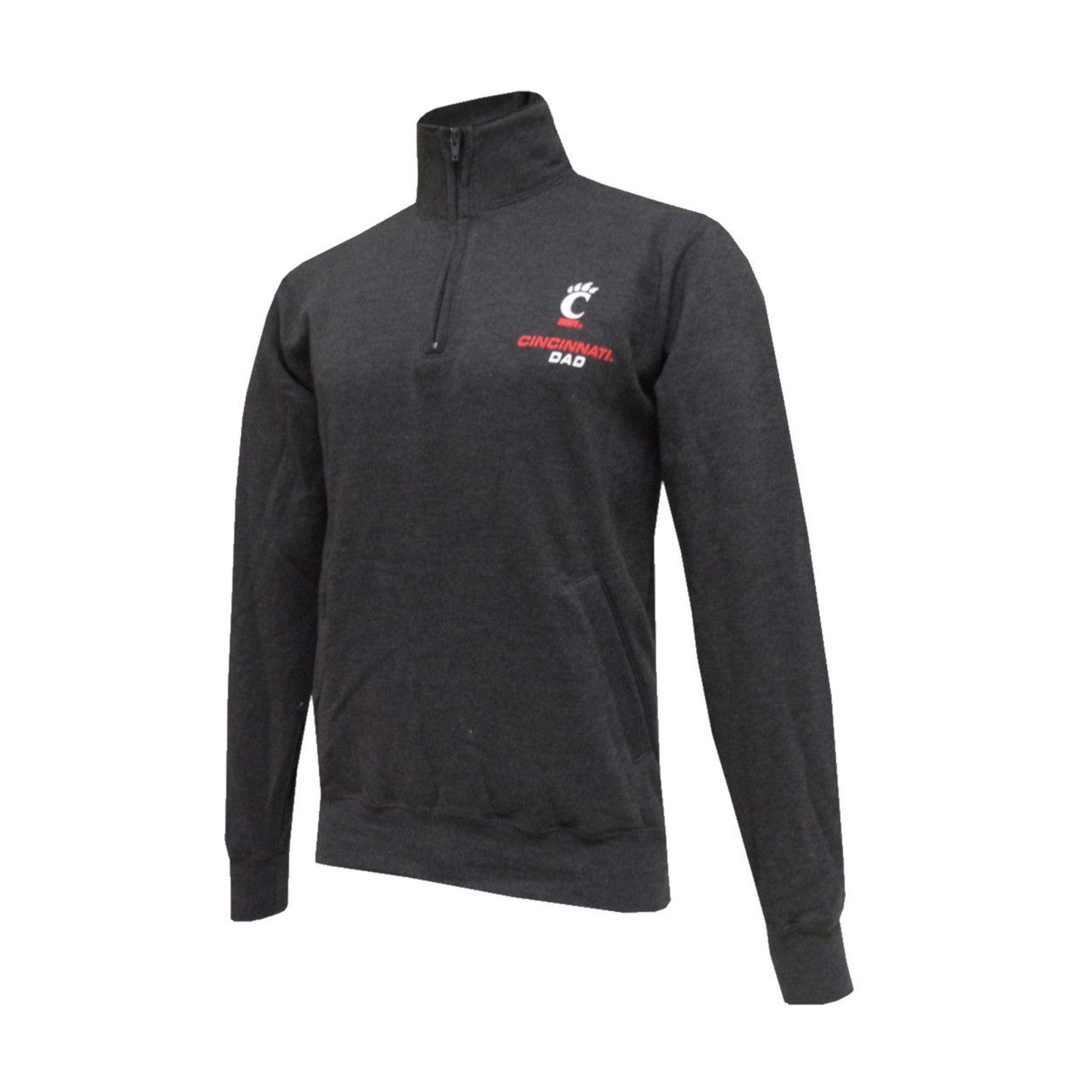 Champion University of Cincinnati Bearcats Graphite Dad Fleece 1/4 Zip Pullover, Size: S