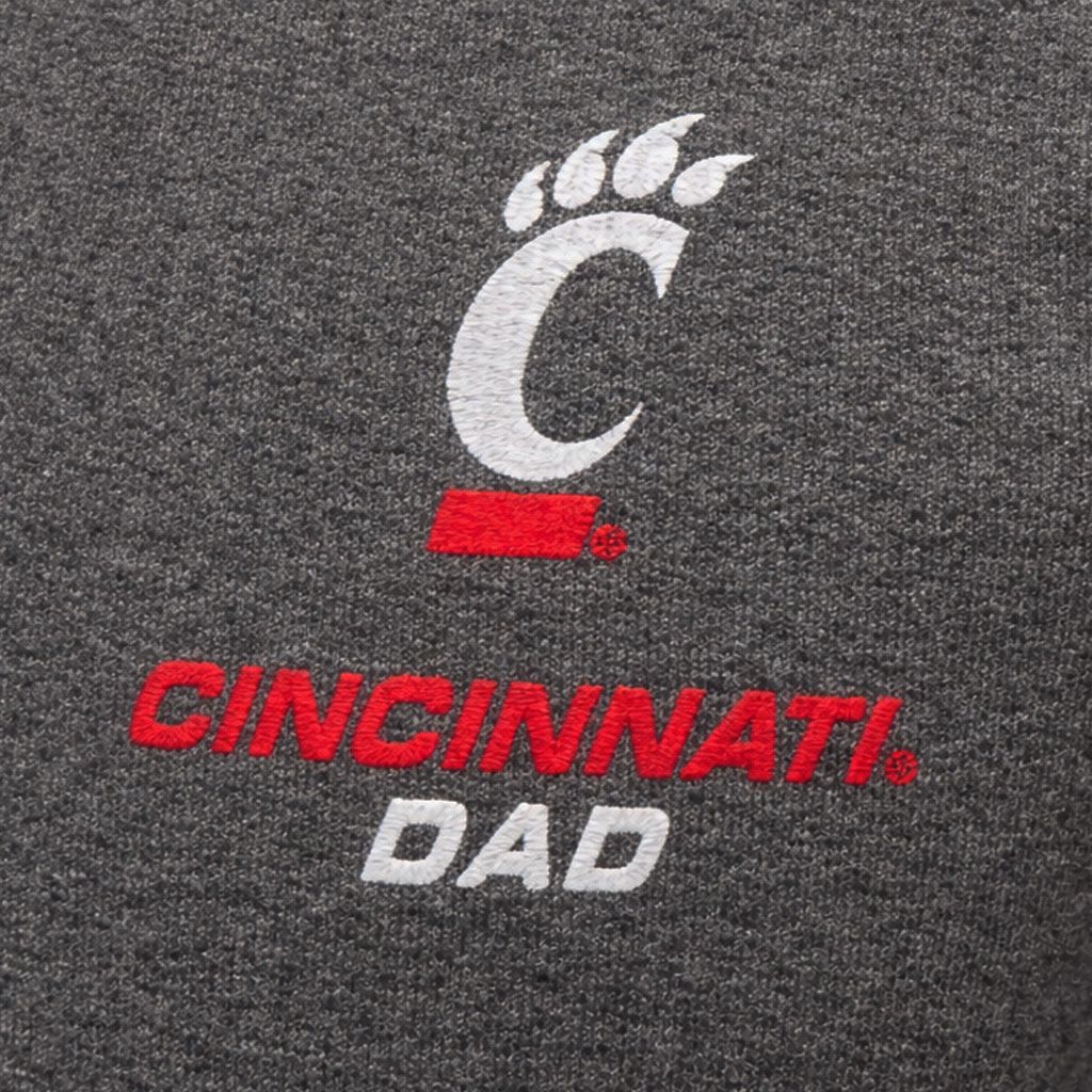 Champion University of Cincinnati Bearcats Graphite Dad Fleece 1/4 Zip Pullover