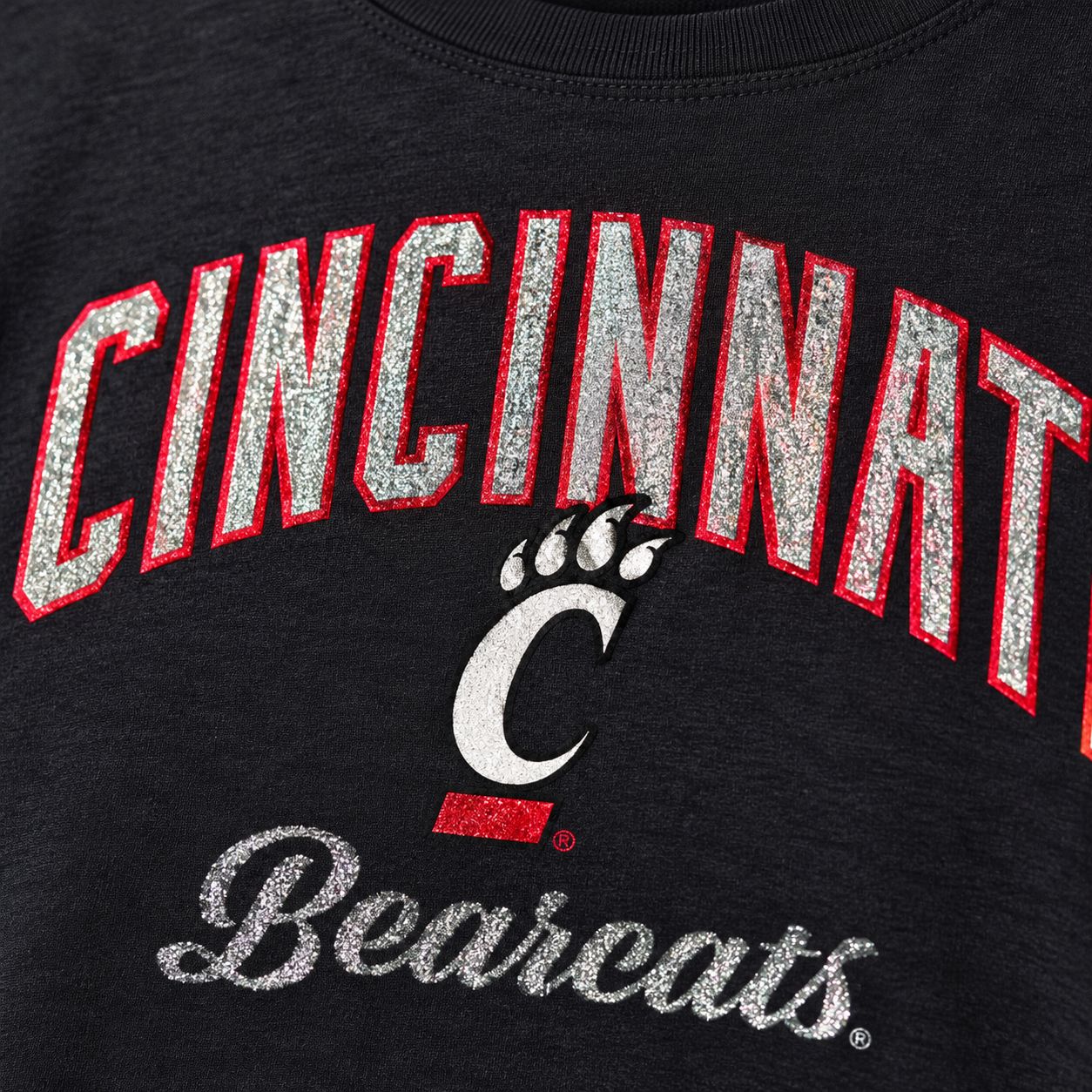 Champion Women's University of Cincinnati Bearcats Glitter Ink T-Shirt