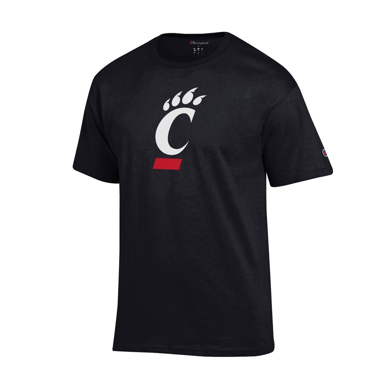 Cincinnati Bearcats Champion C-Paw T-shirt, Color: BLACK, Size: 2XL