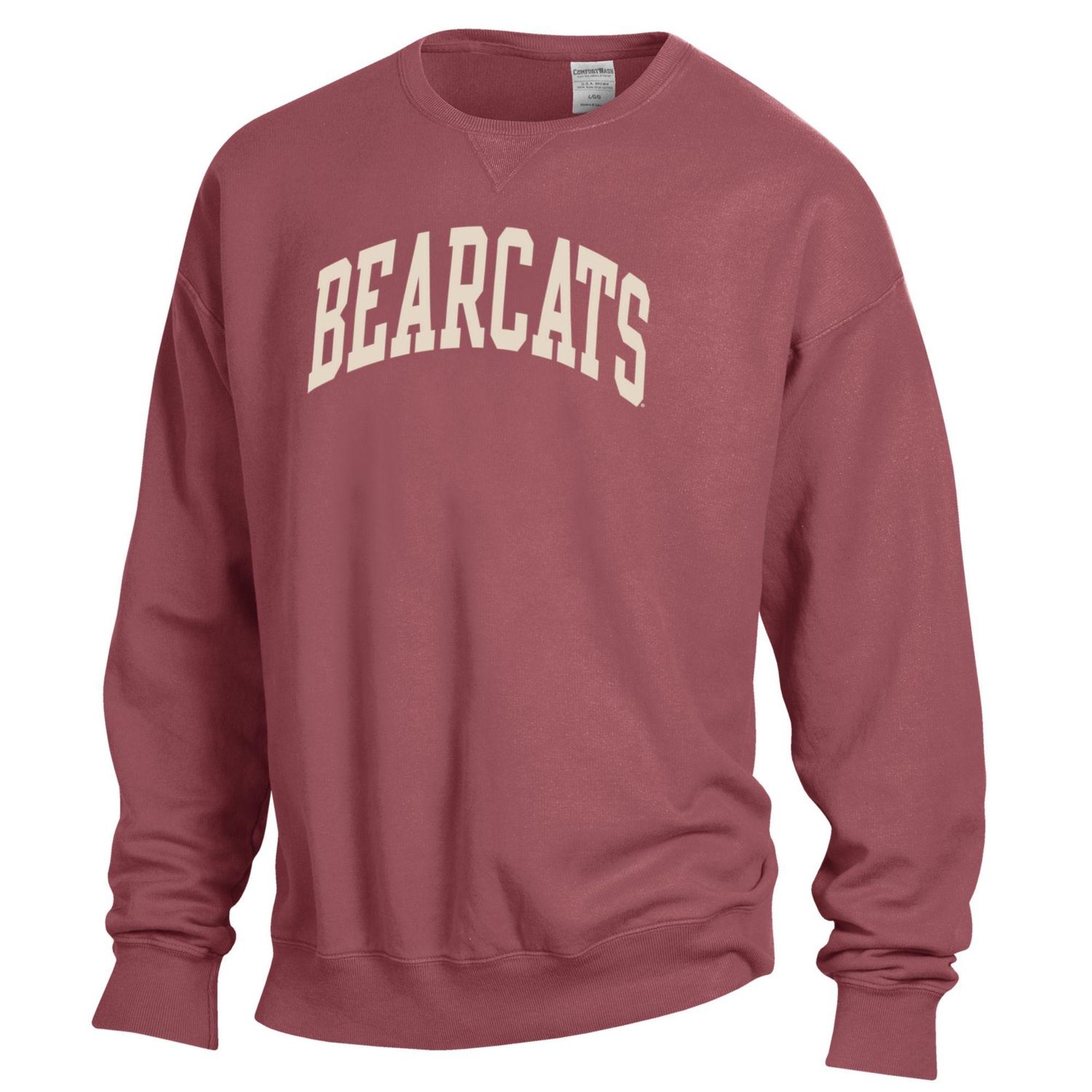 Cincinnati Bearcats Twill Bearcats Stitched Crew, Color: CAYENNE, Size: S