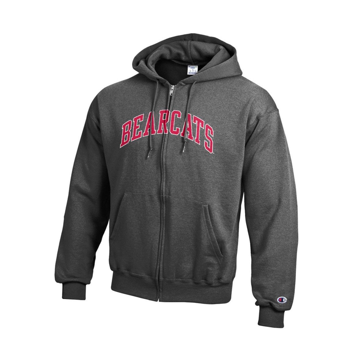 Champion Cincinnati Bearcats Granite Full Zip Hoodie, Size: XS