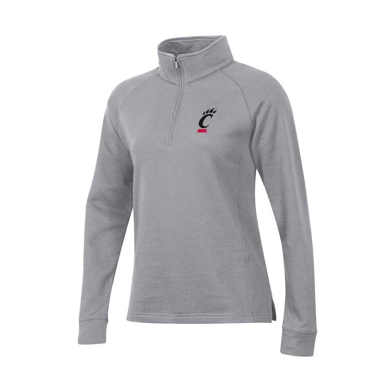 Gear for Sport Cincinnati Women's Oxford Gray Fleece 1/4 Zip, Size: S