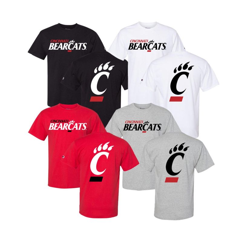 Cincinnati Bearcats Champion Logo &amp; C-Paw T-shirt