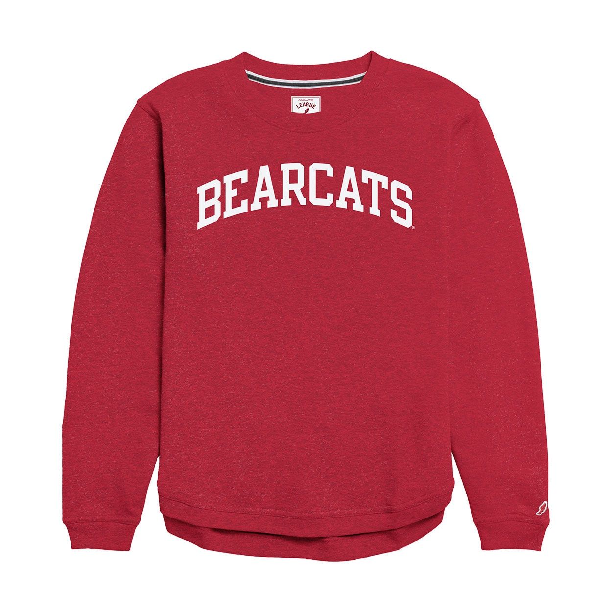 League Cincinnati Bearcats Women's Rounded Hem Crew