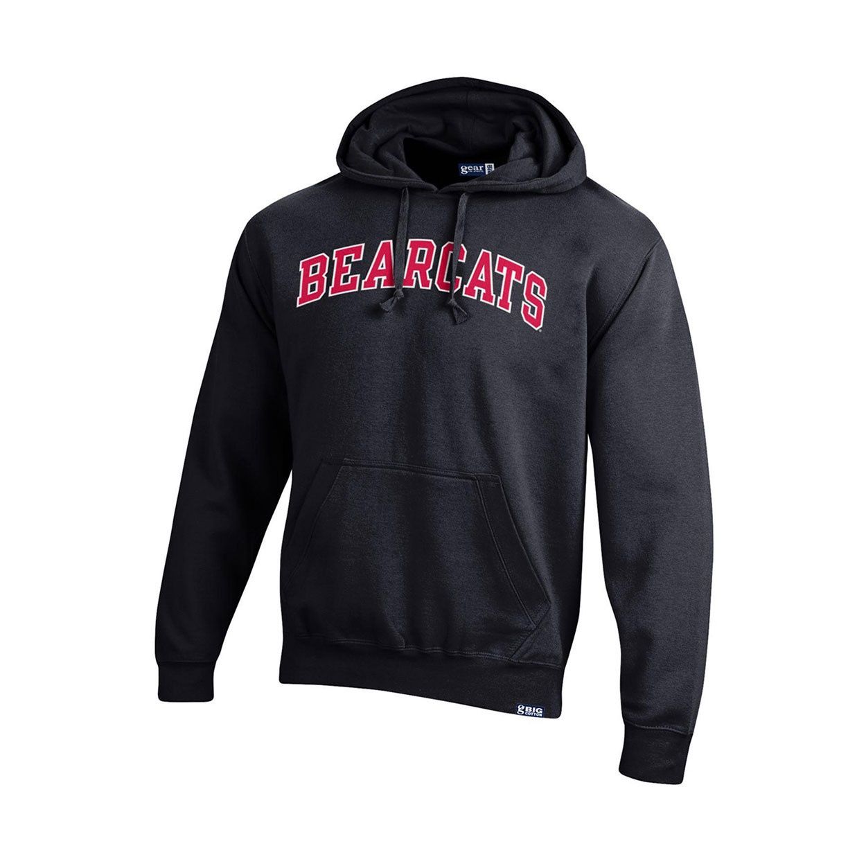 Gear Bearcats Arched Screen Print Big Cotton Hoodie, Size: XS