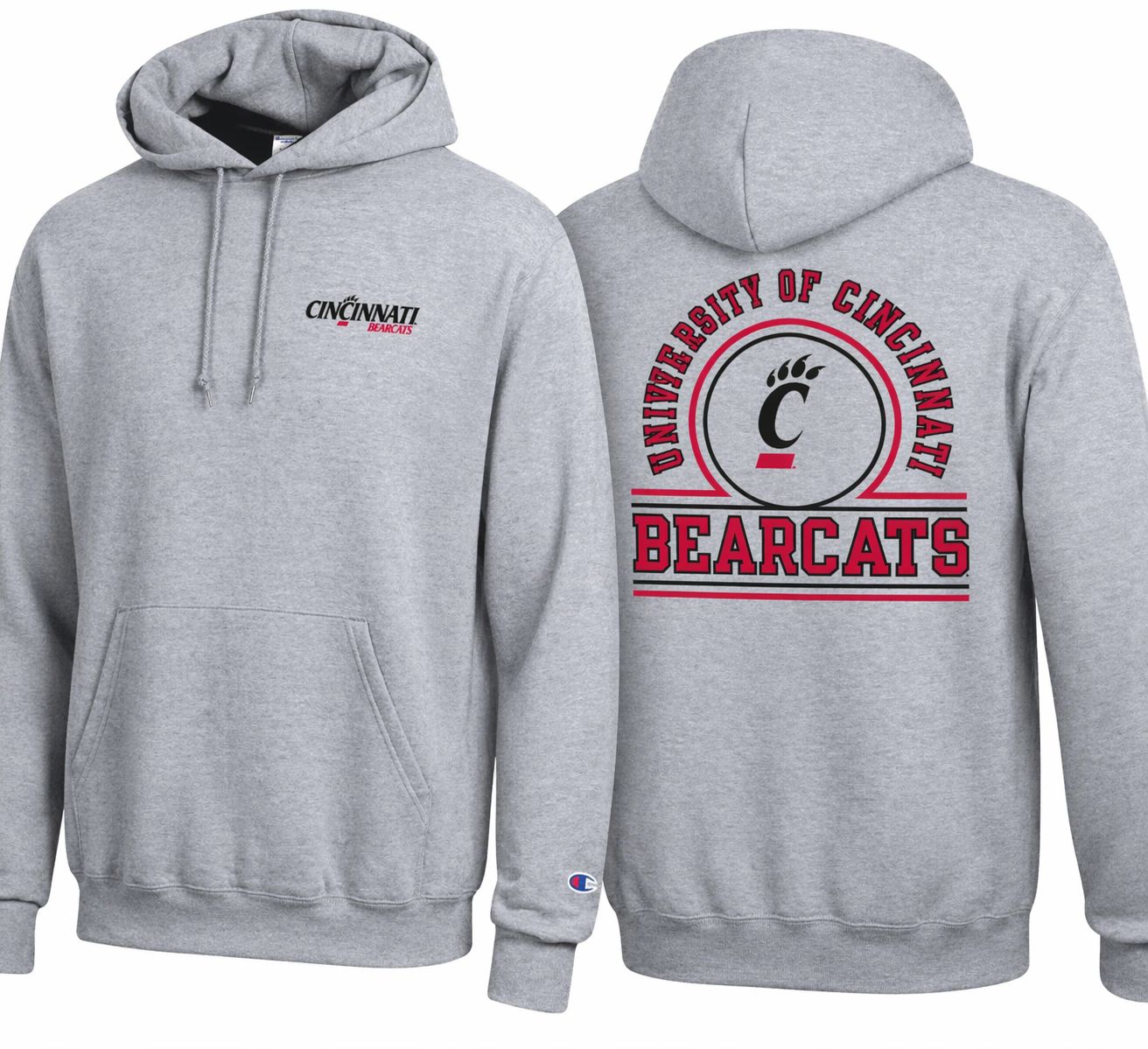 Grey Hood with full-back Arched U of C, Size: S