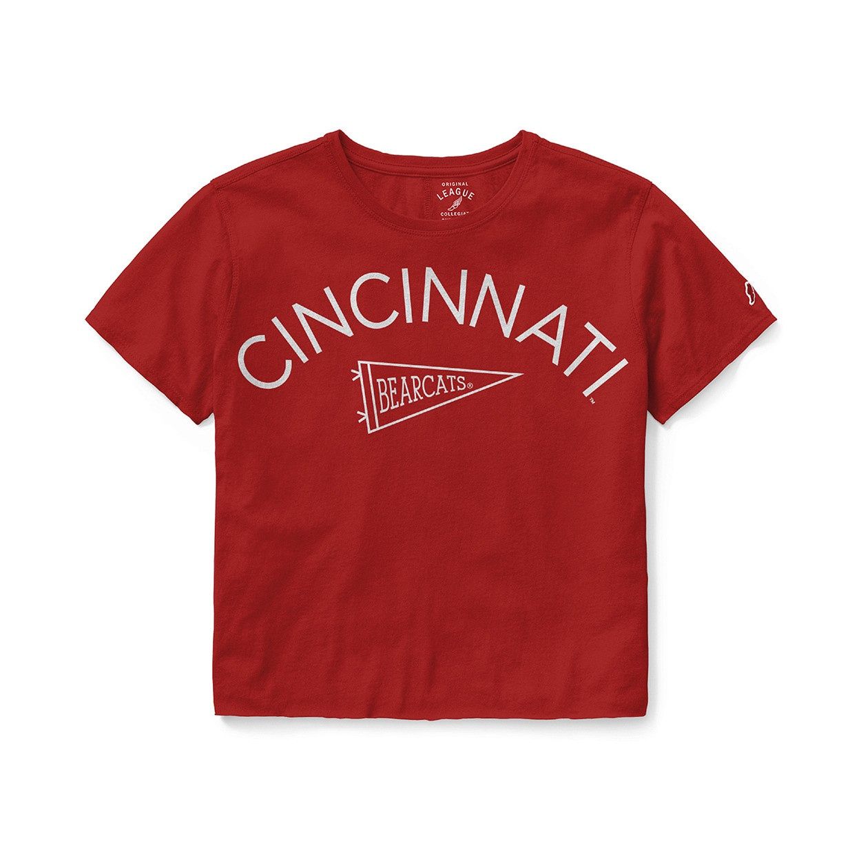 League Cincinnati Bearcats Women's Pennant Red Cropped Tee, Size: S
