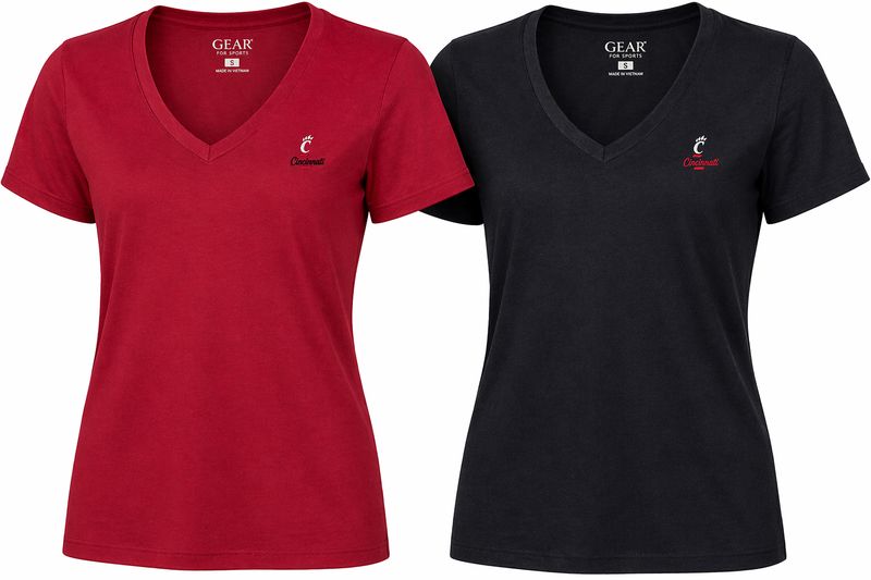 Cincinnati Bearcats Women's Ayla V-Neck T-shirt
