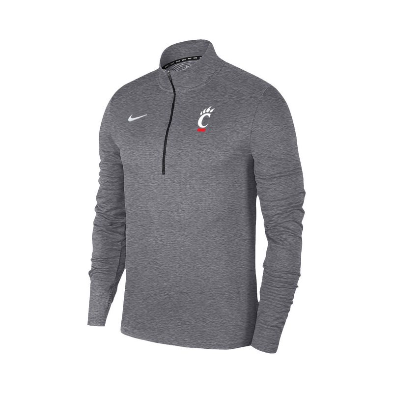 Nike Cincinnati Bearcats Carbon Heather Pacer Quarter Zip