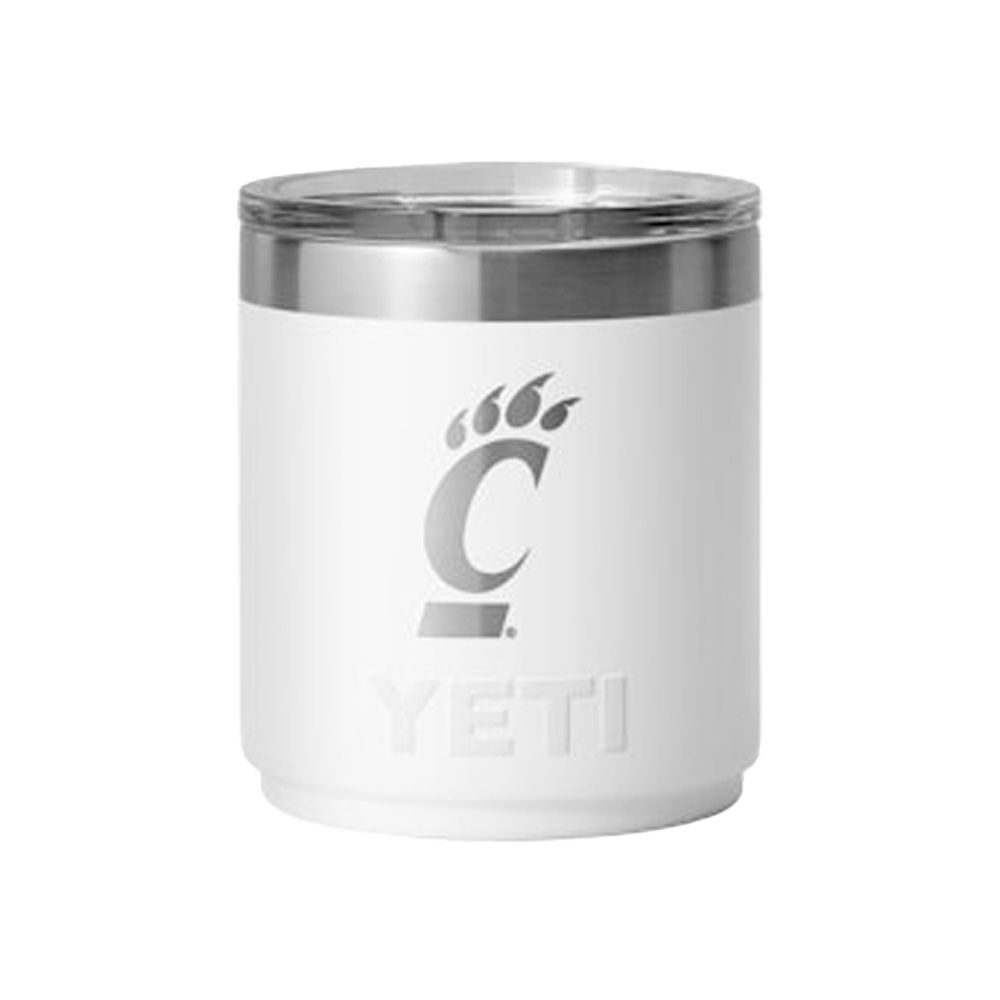 Cincinnati Bearcats Yeti White 10 oz Rambler Lowball, Color: WHITE