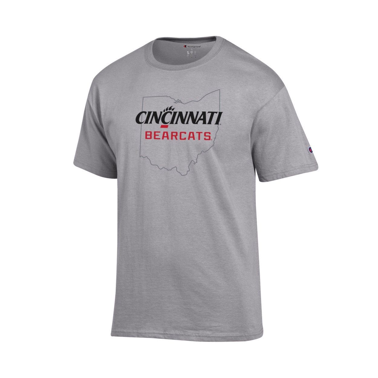 Cincinnati Bearcats Champion State Outline T-shirt, Size: S