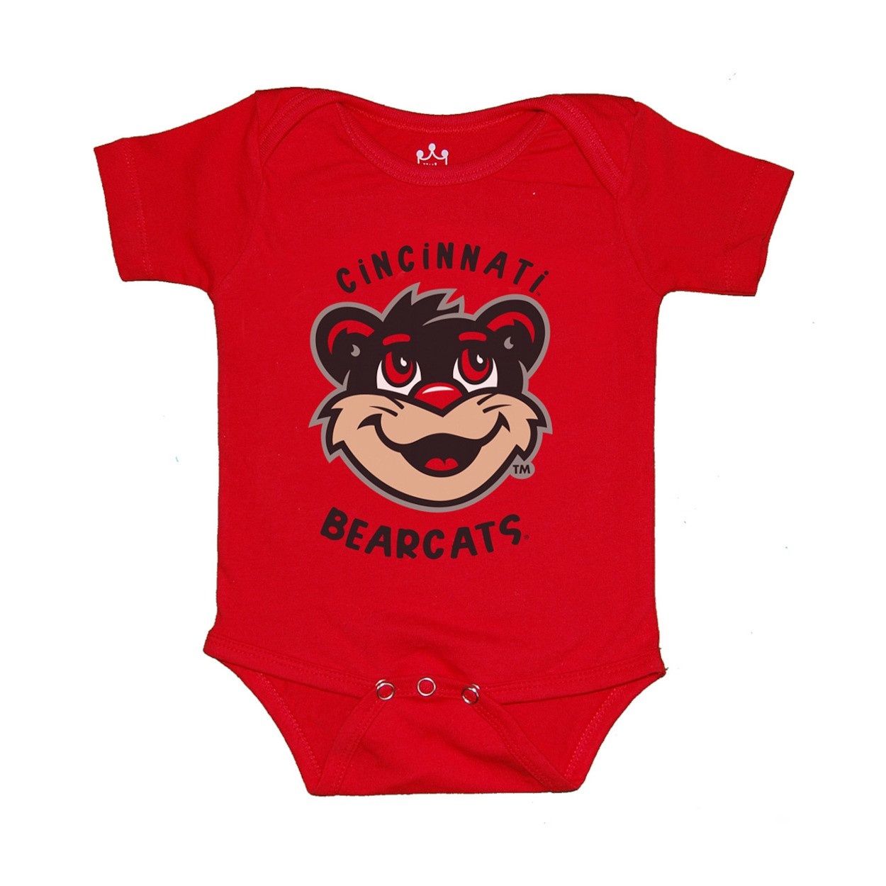Cincinnati Bearcat Head Red Onesie, Size: 0-3M