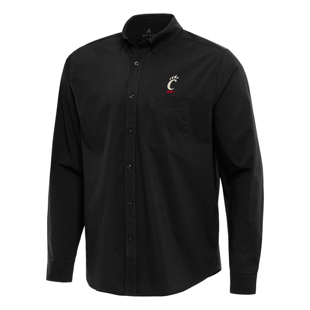 Cincinnati Bearcats Black C-Paw Button-Down Shirt, Size: S