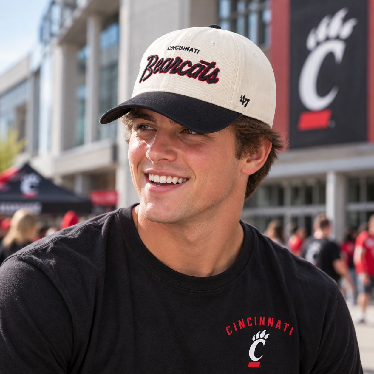 ’47 Brand Cincinnati Bearcats Natural Script Two-Tone Hat