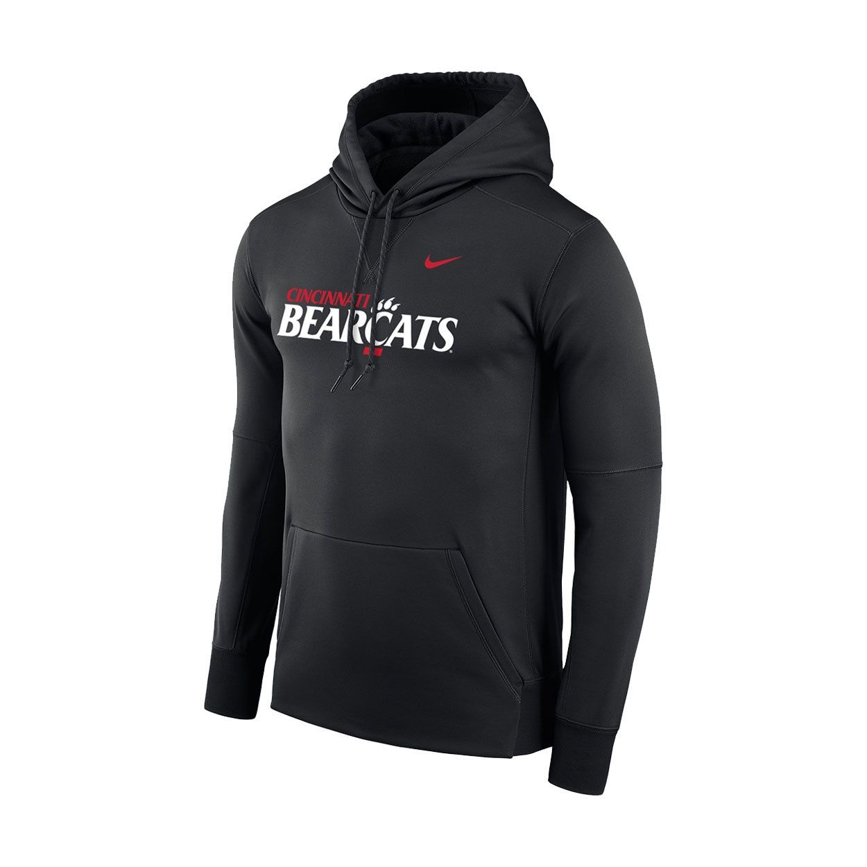 Nike Cincinnati Bearcats Logo Black Therma Hoodie, Size: S