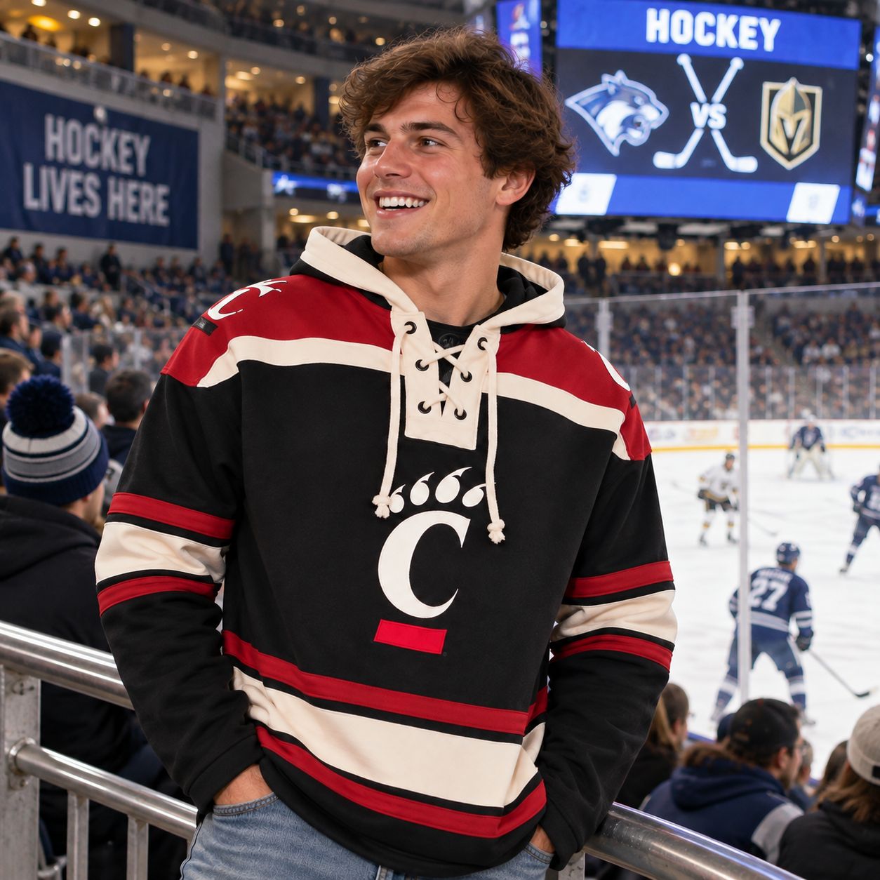 ’47 Cincinnati Bearcats Hockey Lacer Hoodie