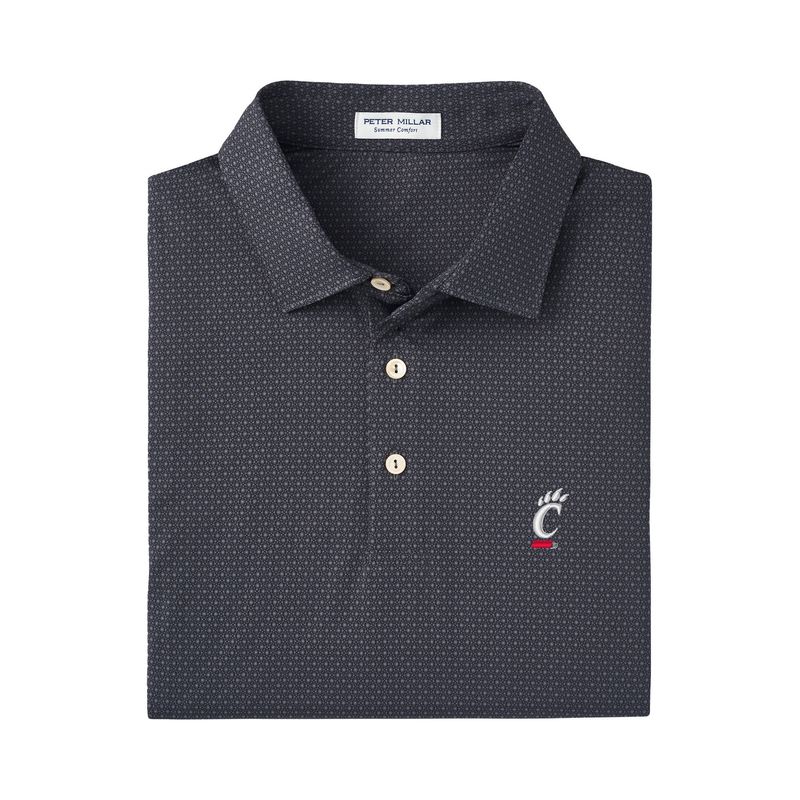 Cincinnati Bearcats Peter Millar Tesseract C-Paw Polo