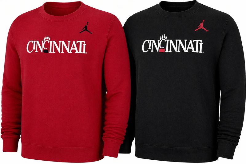 Nike Jumpman Cincinnati 1990s Logo Club Fleece Crew