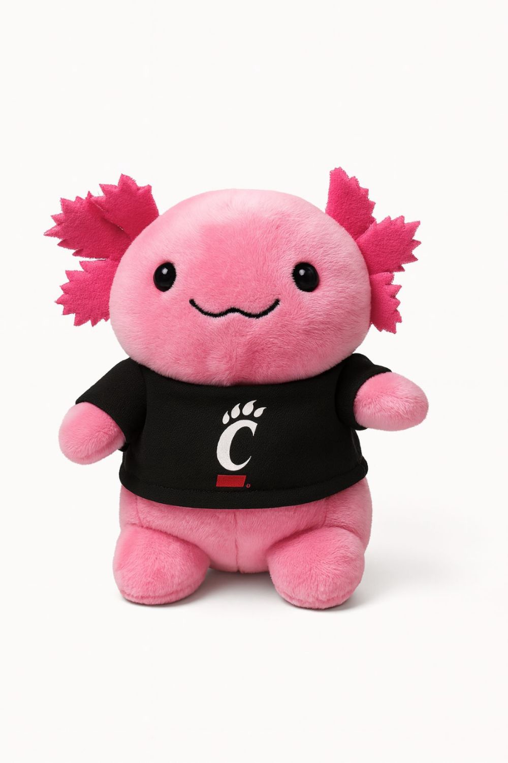 Cincinnati Bearcats Plush Stubbie Animal w/ C-Paw Shirt, Color: AXOLOTL
